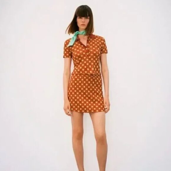 ZARA new NWT GEOMETRIC PRINT SKIRT - medium - Picture 5 of 5